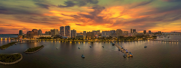 West Palm Beach Sunset Panoramic-002