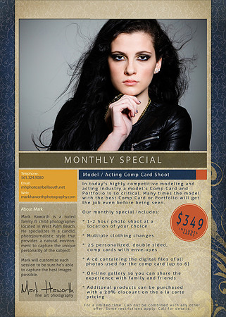 Comp Card Front and Back